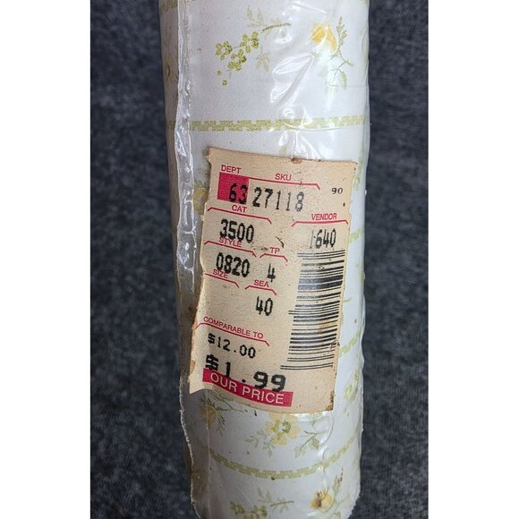 Collins & Aikman Prepasted Yellow Floral Strippable Wallpaper Roll 56.3 Sq Ft - Picture 5 of 6